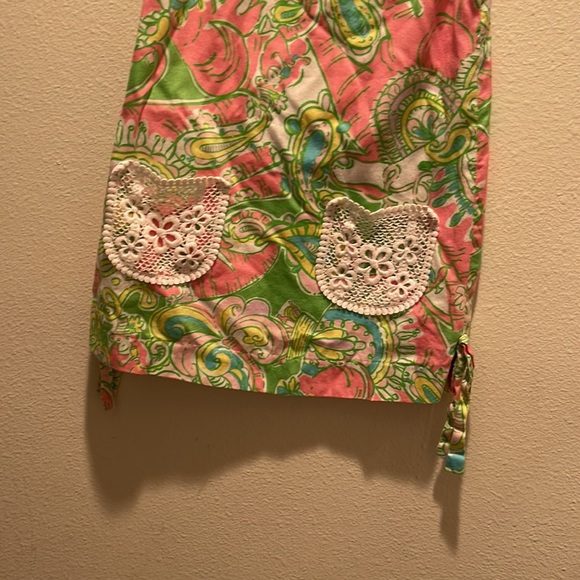 Lilly Pulitzer little girls pink and green shift dress size 4 - Picture 4 of 6